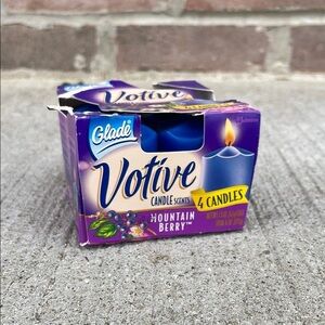 Vintage Glade Candle Scents Mountain Berry Votive Candles NEW 1998 Discontinued